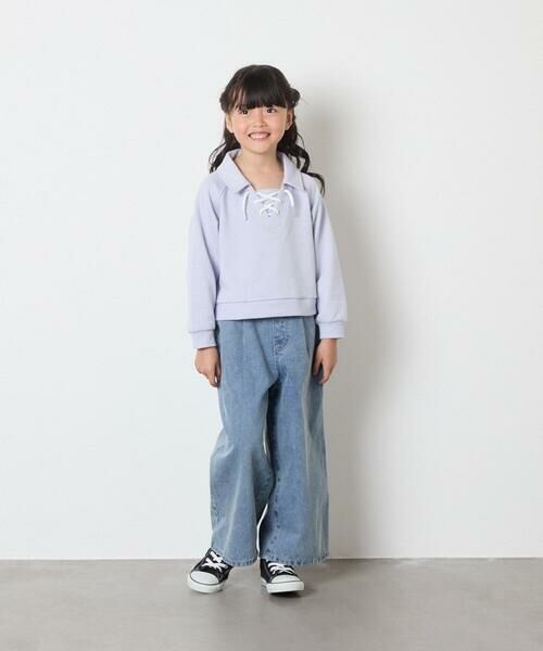 a.v.v / アー・ヴェ・ヴェ カットソー | [120-160]衿付きレースアップトレーナー | 詳細3