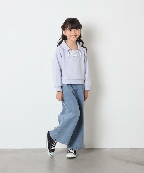 a.v.v / アー・ヴェ・ヴェ カットソー | [120-160]衿付きレースアップトレーナー | 詳細4