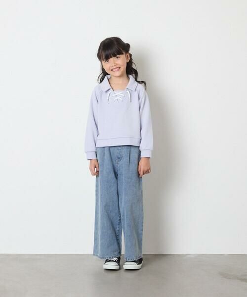 a.v.v / アー・ヴェ・ヴェ カットソー | [120-160]衿付きレースアップトレーナー | 詳細5