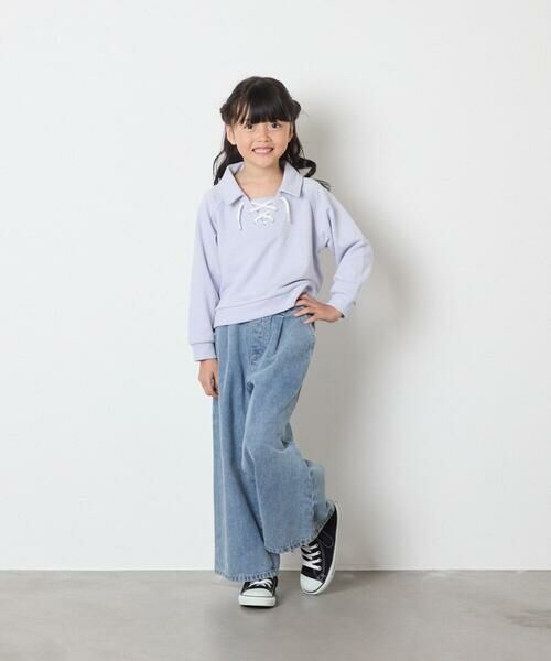 a.v.v / アー・ヴェ・ヴェ カットソー | [120-160]衿付きレースアップトレーナー | 詳細6