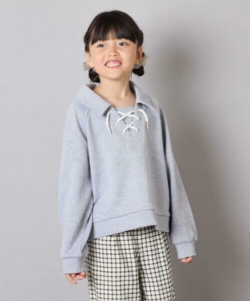 a.v.v / アー・ヴェ・ヴェ カットソー | [120-160]衿付きレースアップトレーナー | 詳細11