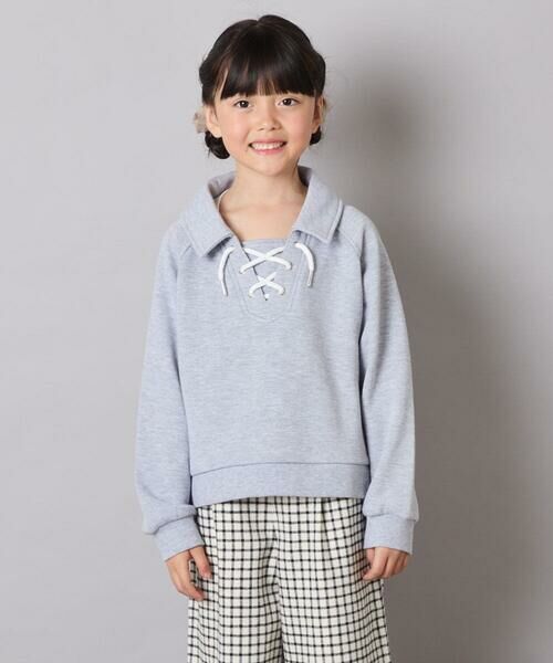 a.v.v / アー・ヴェ・ヴェ カットソー | [120-160]衿付きレースアップトレーナー | 詳細12