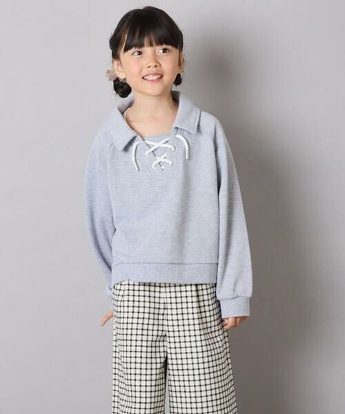 a.v.v / アー・ヴェ・ヴェ カットソー | [120-160]衿付きレースアップトレーナー | 詳細13