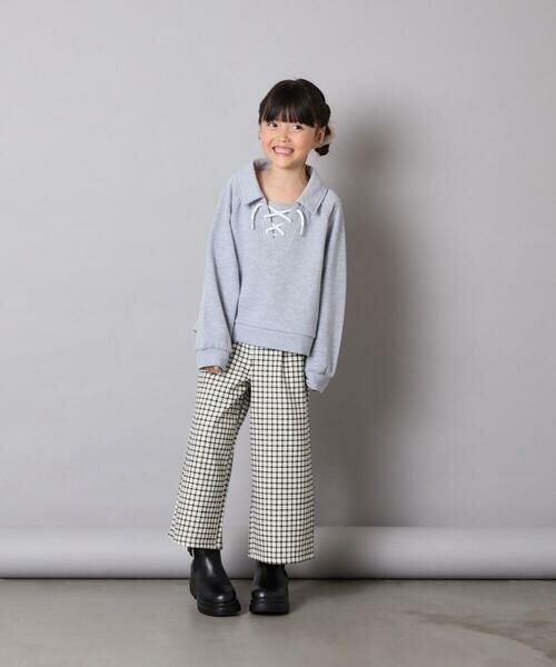 a.v.v / アー・ヴェ・ヴェ カットソー | [120-160]衿付きレースアップトレーナー | 詳細14