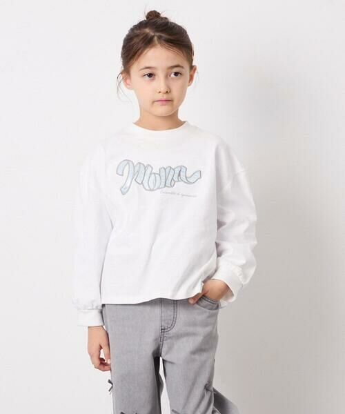 a.v.v / アー・ヴェ・ヴェ カットソー | [120-160]ロゴアソートロンT（ホワイト）