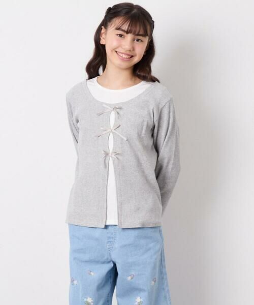 a.v.v / アー・ヴェ・ヴェ カットソー | [140-160]レイヤード風テレコカットソー | 詳細10