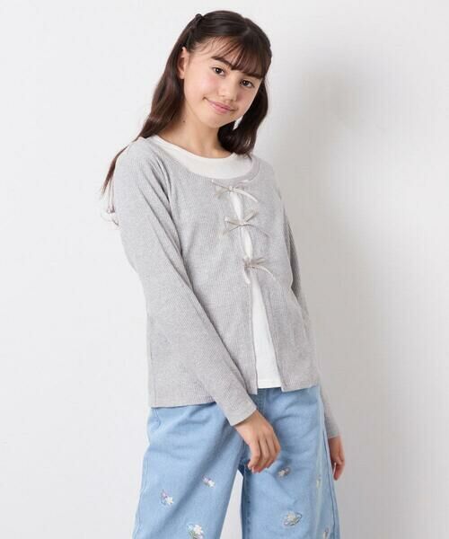 a.v.v / アー・ヴェ・ヴェ カットソー | [140-160]レイヤード風テレコカットソー | 詳細11