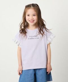 a.v.v / アー・ヴェ・ヴェ カットソー | [110-160]【WEB限定】ドットチュール袖Tシャツ