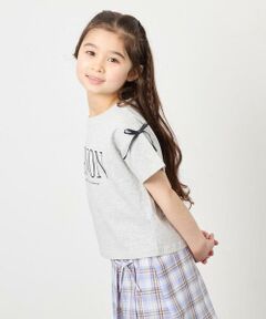 a.v.v / アー・ヴェ・ヴェ カットソー | [120-160]【WEB限定】リボンロゴプリントTシャツ