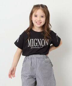 a.v.v / アー・ヴェ・ヴェ カットソー | [120-160]【WEB限定】リボンロゴプリントTシャツ