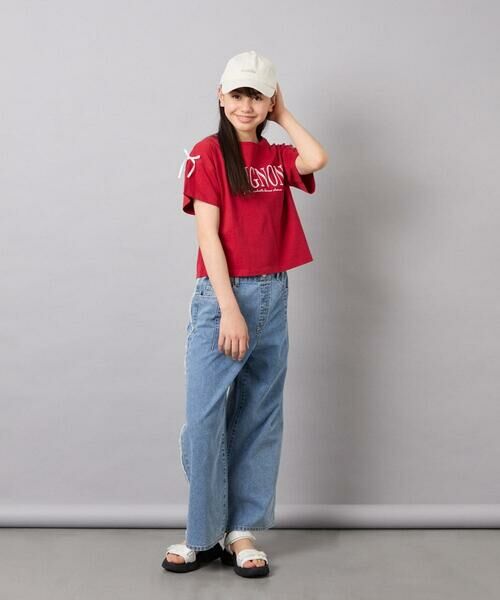 a.v.v / アー・ヴェ・ヴェ カットソー | [120-160]【WEB限定】リボンロゴプリントTシャツ | 詳細11