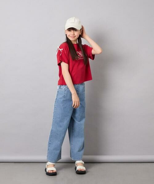 a.v.v / アー・ヴェ・ヴェ カットソー | [120-160]【WEB限定】リボンロゴプリントTシャツ | 詳細7