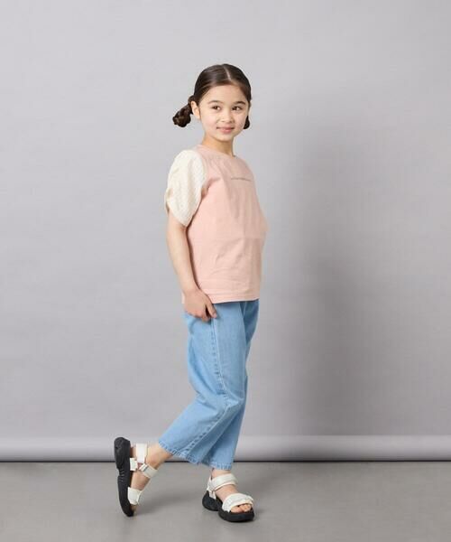 a.v.v / アー・ヴェ・ヴェ カットソー | [110-160]【WEB限定】シアーギンガムスリーブTシャツ | 詳細5