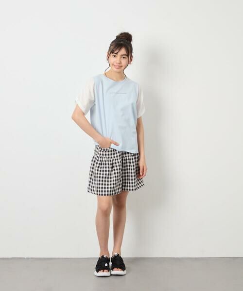 a.v.v / アー・ヴェ・ヴェ カットソー | [110-160]【WEB限定】シアーギンガムスリーブTシャツ | 詳細17