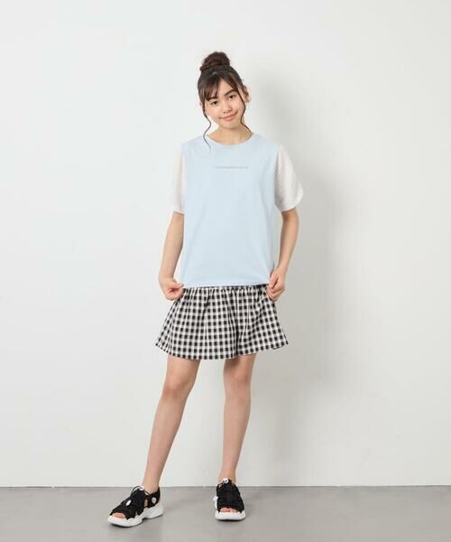 a.v.v / アー・ヴェ・ヴェ カットソー | [110-160]【WEB限定】シアーギンガムスリーブTシャツ | 詳細19