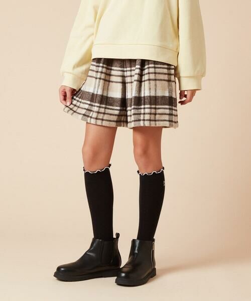 a.v.v / アー・ヴェ・ヴェ その他パンツ | [100-160]シャギーチェックショートパンツ | 詳細3