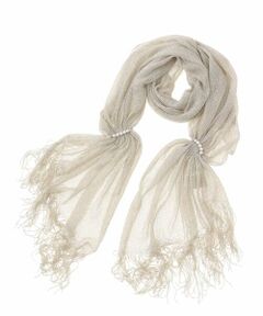 a.v.v / アー・ヴェ・ヴェ マフラー・ショール・スヌード・ストール | ラメラッセルパール調モチーフストール