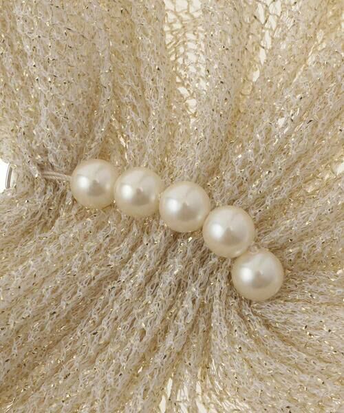 a.v.v / アー・ヴェ・ヴェ マフラー・ショール・スヌード・ストール | ラメラッセルパール調モチーフストール | 詳細3