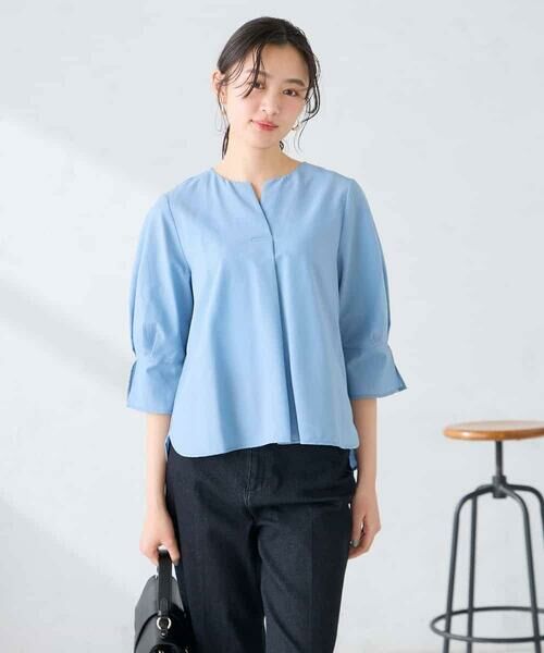 a.v.v / アー・ヴェ・ヴェ シャツ・ブラウス | ソフトサッカースキッパーブラウス | 詳細9