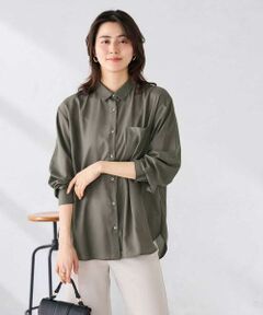 a.v.v / アー・ヴェ・ヴェ シャツ・ブラウス | バックタックシアーシャツ【接触冷感/イージーケア】
