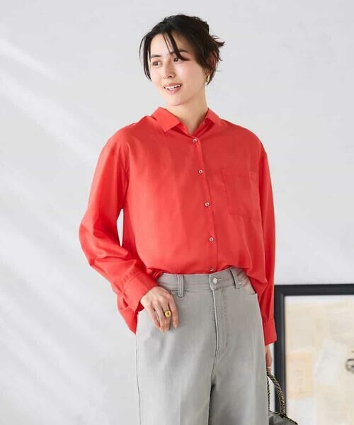 a.v.v / アー・ヴェ・ヴェ シャツ・ブラウス | バックタックシアーシャツ【接触冷感/イージーケア】 | 詳細1