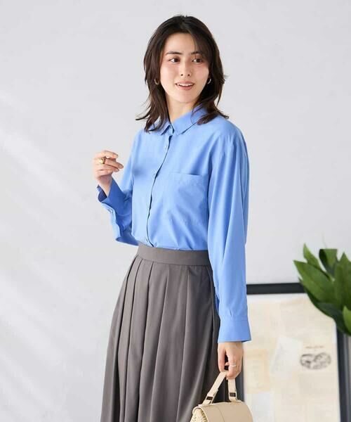 a.v.v / アー・ヴェ・ヴェ シャツ・ブラウス | バックタックシアーシャツ【接触冷感/イージーケア】 | 詳細17