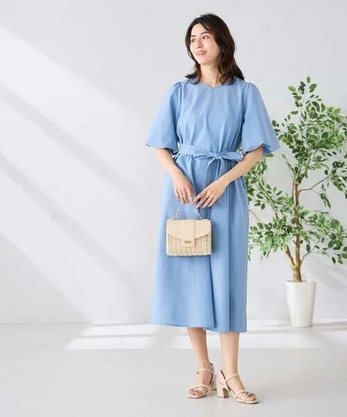 a.v.v / アー・ヴェ・ヴェ ロング・マキシ丈ワンピース | ソフトサッカーパフスリーブワンピース | 詳細1