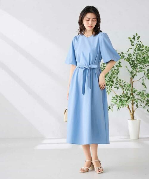 a.v.v / アー・ヴェ・ヴェ ロング・マキシ丈ワンピース | ソフトサッカーパフスリーブワンピース | 詳細2