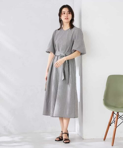 a.v.v / アー・ヴェ・ヴェ ロング・マキシ丈ワンピース | ソフトサッカーパフスリーブワンピース | 詳細5