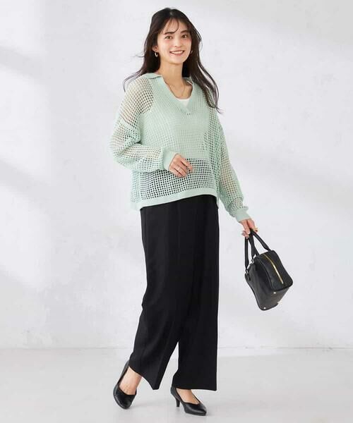 a.v.v / アー・ヴェ・ヴェ ニット・セーター | 襟付きメッシュニット | 詳細5