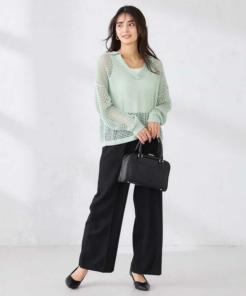 a.v.v / アー・ヴェ・ヴェ ニット・セーター | 襟付きメッシュニット | 詳細6