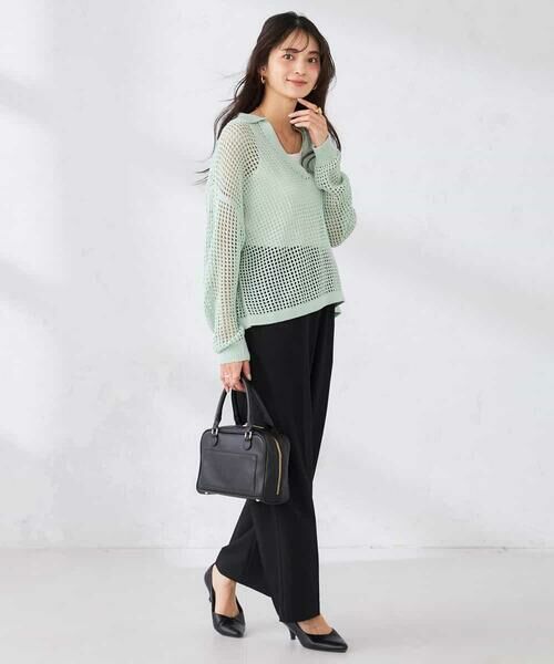 a.v.v / アー・ヴェ・ヴェ ニット・セーター | 襟付きメッシュニット | 詳細7