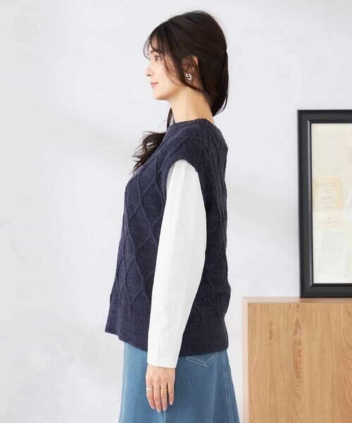 a.v.v / アー・ヴェ・ヴェ ベスト | アラン柄ハイネックベスト | 詳細15