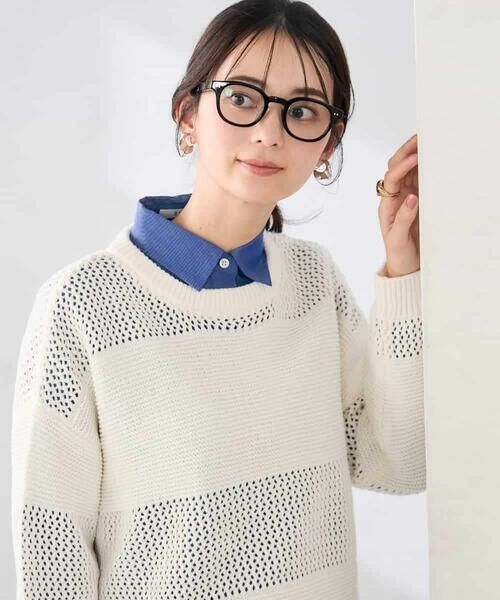 a.v.v / アー・ヴェ・ヴェ ニット・セーター | メッシュボーダーニット | 詳細14