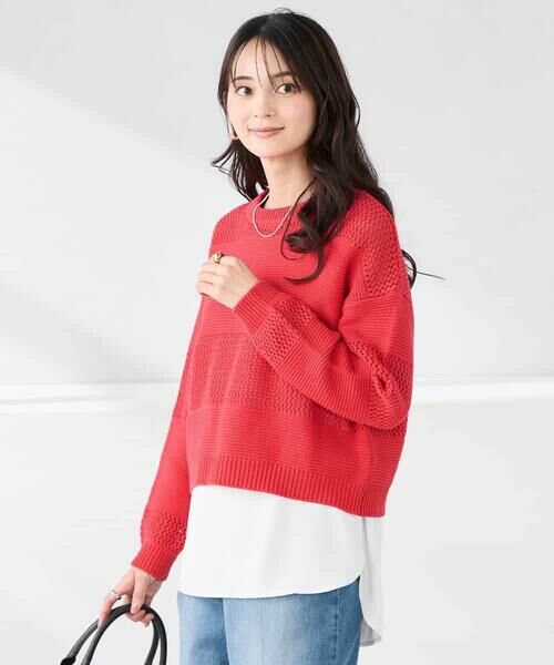 a.v.v / アー・ヴェ・ヴェ ニット・セーター | メッシュボーダーニット | 詳細25