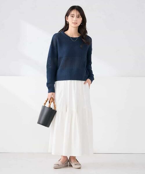 a.v.v / アー・ヴェ・ヴェ ニット・セーター | メッシュボーダーニット | 詳細4