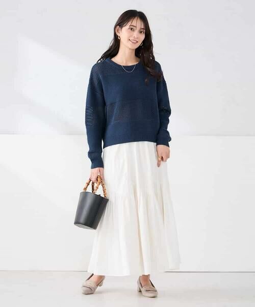 a.v.v / アー・ヴェ・ヴェ ニット・セーター | メッシュボーダーニット | 詳細5