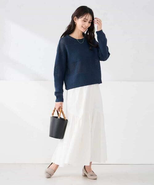 a.v.v / アー・ヴェ・ヴェ ニット・セーター | メッシュボーダーニット | 詳細6