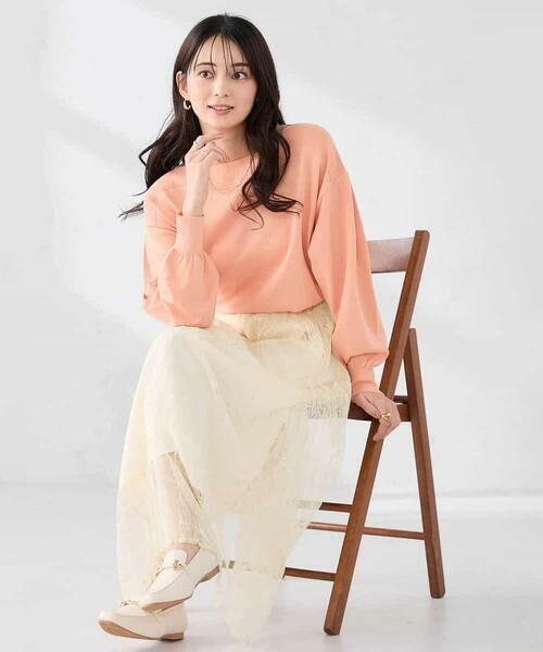 a.v.v / アー・ヴェ・ヴェ ニット・セーター | 【洗える/UVカット】ボートネック袖タックニット | 詳細10