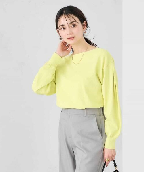 a.v.v / アー・ヴェ・ヴェ ニット・セーター | 【洗える/UVカット】ボートネック袖タックニット | 詳細11