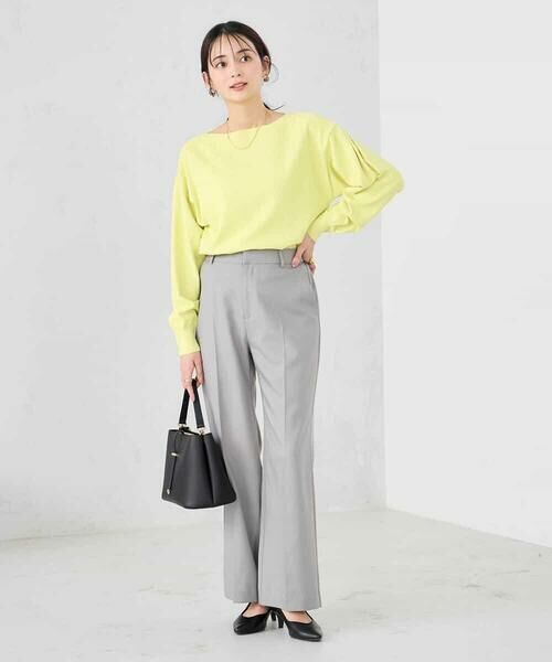 a.v.v / アー・ヴェ・ヴェ ニット・セーター | 【洗える/UVカット】ボートネック袖タックニット | 詳細14