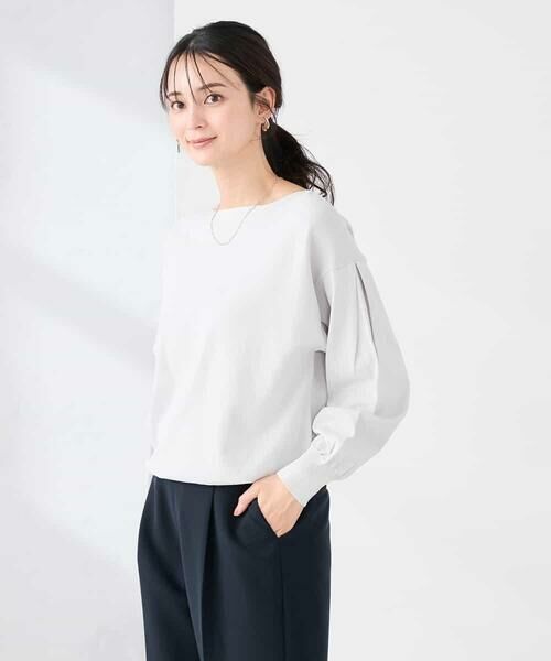 a.v.v / アー・ヴェ・ヴェ ニット・セーター | 【洗える/UVカット】ボートネック袖タックニット | 詳細24