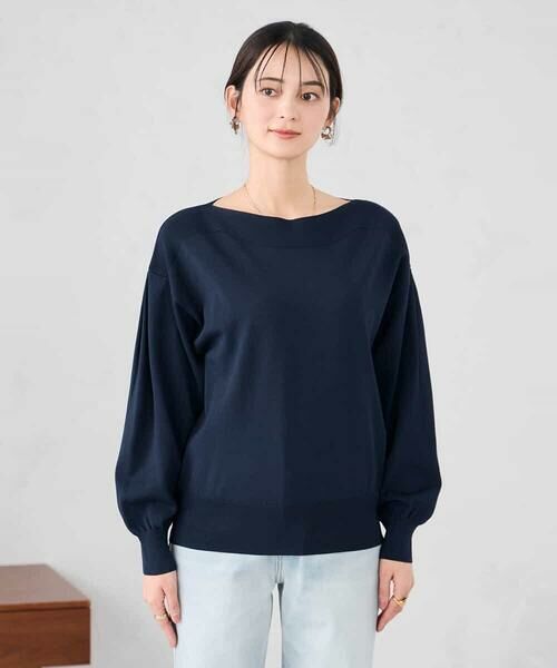 a.v.v / アー・ヴェ・ヴェ ニット・セーター | 【洗える/UVカット】ボートネック袖タックニット | 詳細29