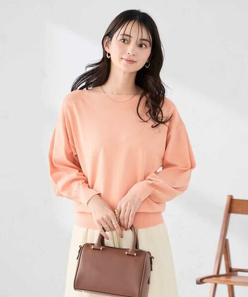 a.v.v / アー・ヴェ・ヴェ ニット・セーター | 【洗える/UVカット】ボートネック袖タックニット | 詳細4