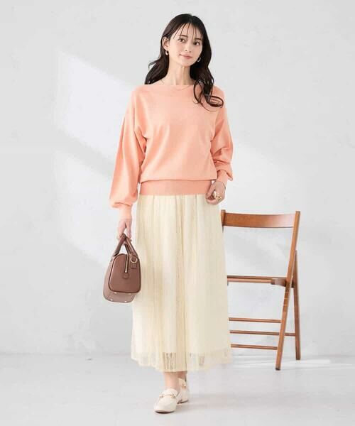 a.v.v / アー・ヴェ・ヴェ ニット・セーター | 【洗える/UVカット】ボートネック袖タックニット | 詳細5