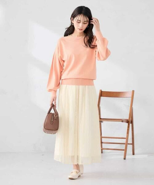 a.v.v / アー・ヴェ・ヴェ ニット・セーター | 【洗える/UVカット】ボートネック袖タックニット | 詳細6