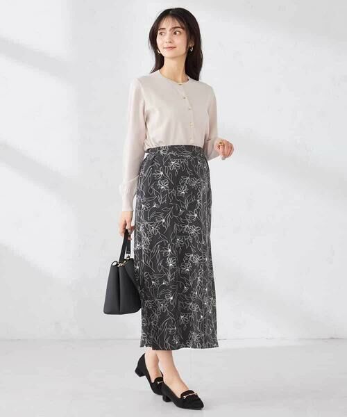 a.v.v / アー・ヴェ・ヴェ ロング・マキシ丈スカート | フラワープリントマーメイドスカート | 詳細7