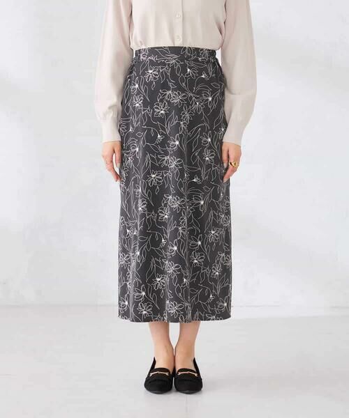 a.v.v / アー・ヴェ・ヴェ ロング・マキシ丈スカート | フラワープリントマーメイドスカート | 詳細9