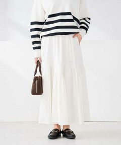 a.v.v / アー・ヴェ・ヴェ ロング・マキシ丈スカート | ナイロン切替スカート
