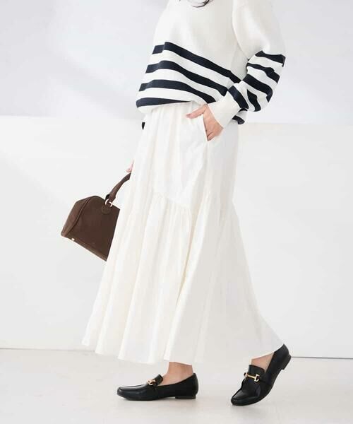 a.v.v / アー・ヴェ・ヴェ ロング・マキシ丈スカート | ナイロン切替スカート | 詳細3